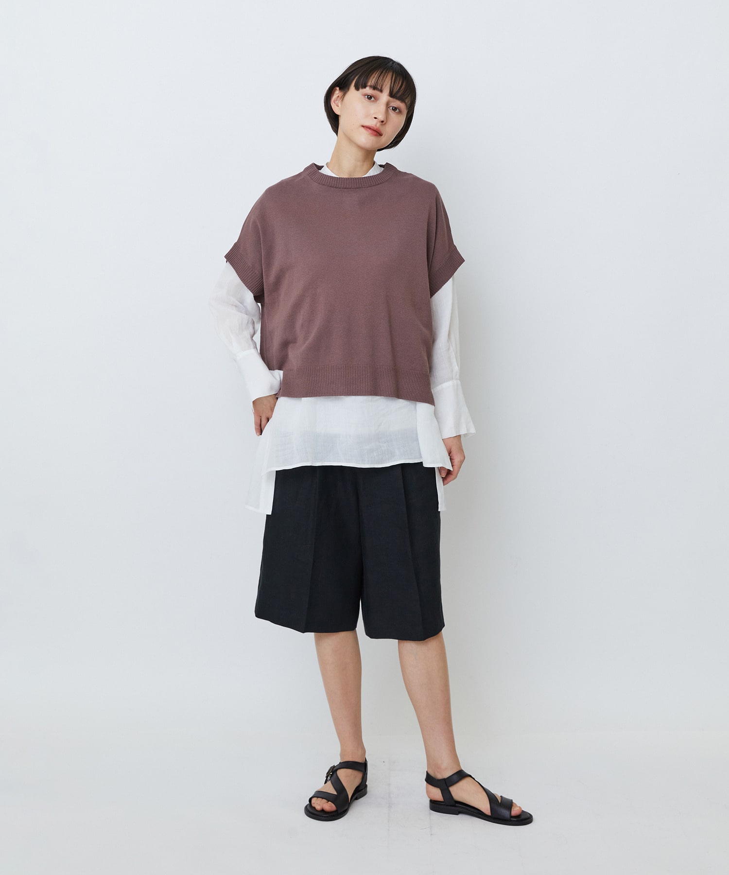 【LOISIR】ラミーチュニック 詳細画像 ブラウン 1