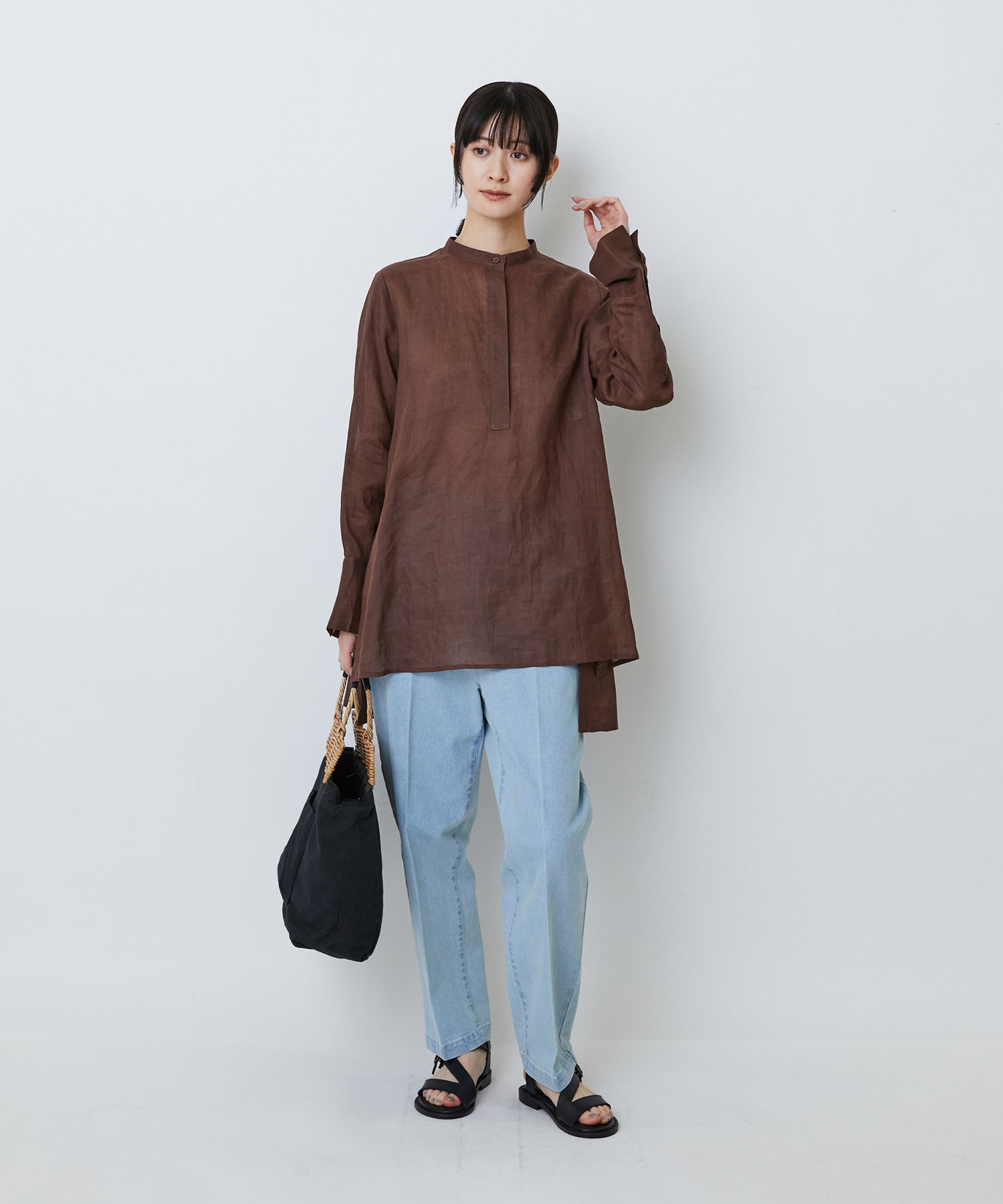 【LOISIR】ラミーチュニック 詳細画像 ブラウン 8