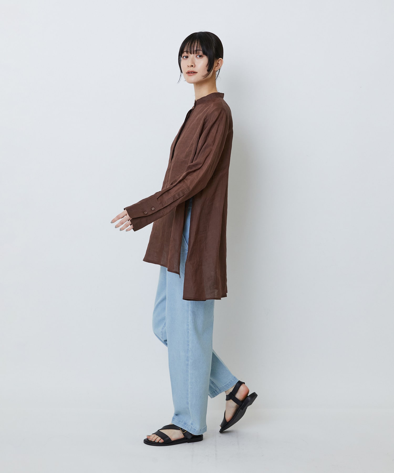 【LOISIR】ラミーチュニック 詳細画像 ブラウン 9