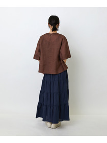 【LOISIR】ラミーフィッシュテールブラウス 詳細画像 ブラウン 6