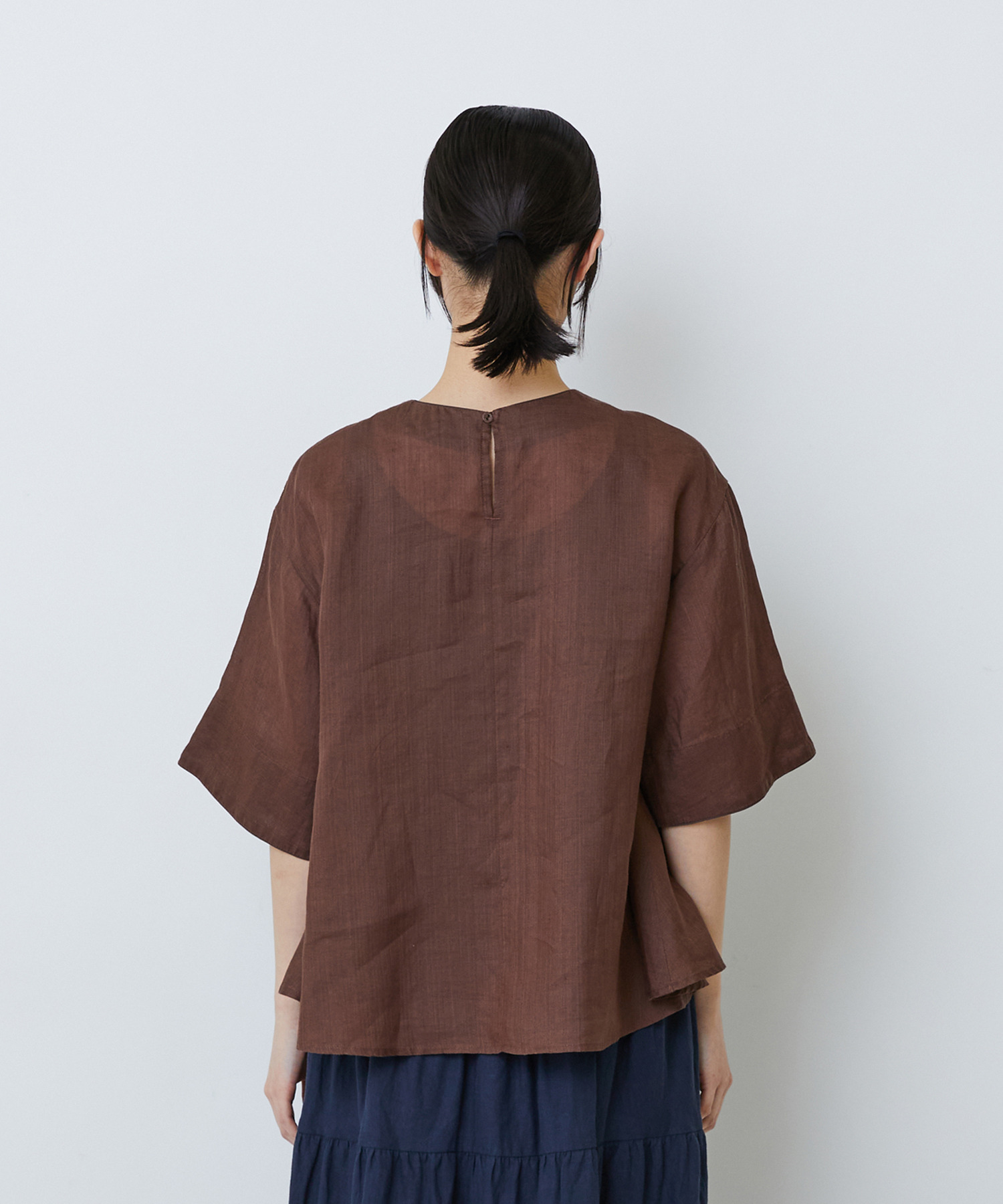 【LOISIR】ラミーフィッシュテールブラウス 詳細画像 ブラウン 15