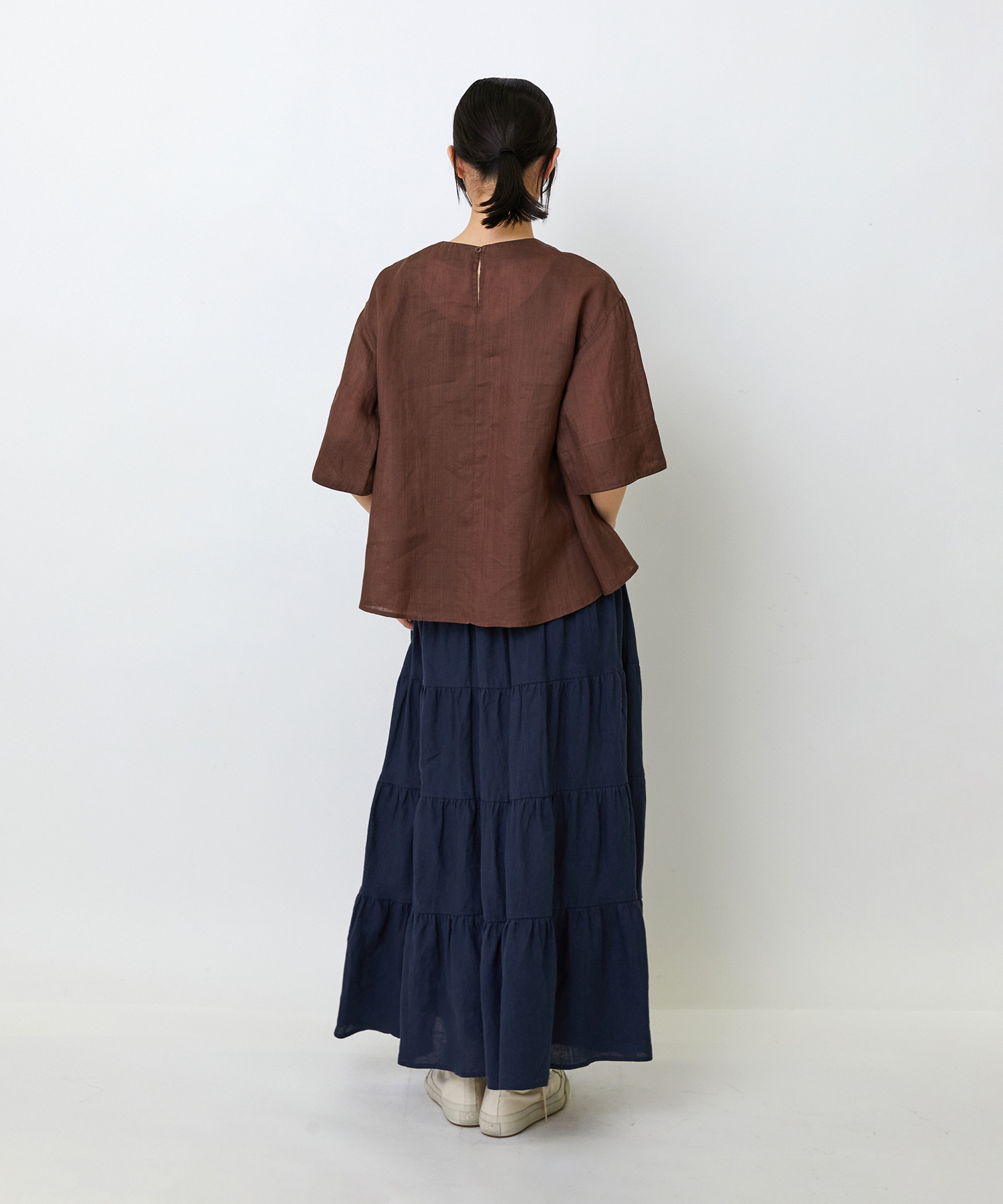 【LOISIR】ラミーフィッシュテールブラウス 詳細画像 ブラウン 6