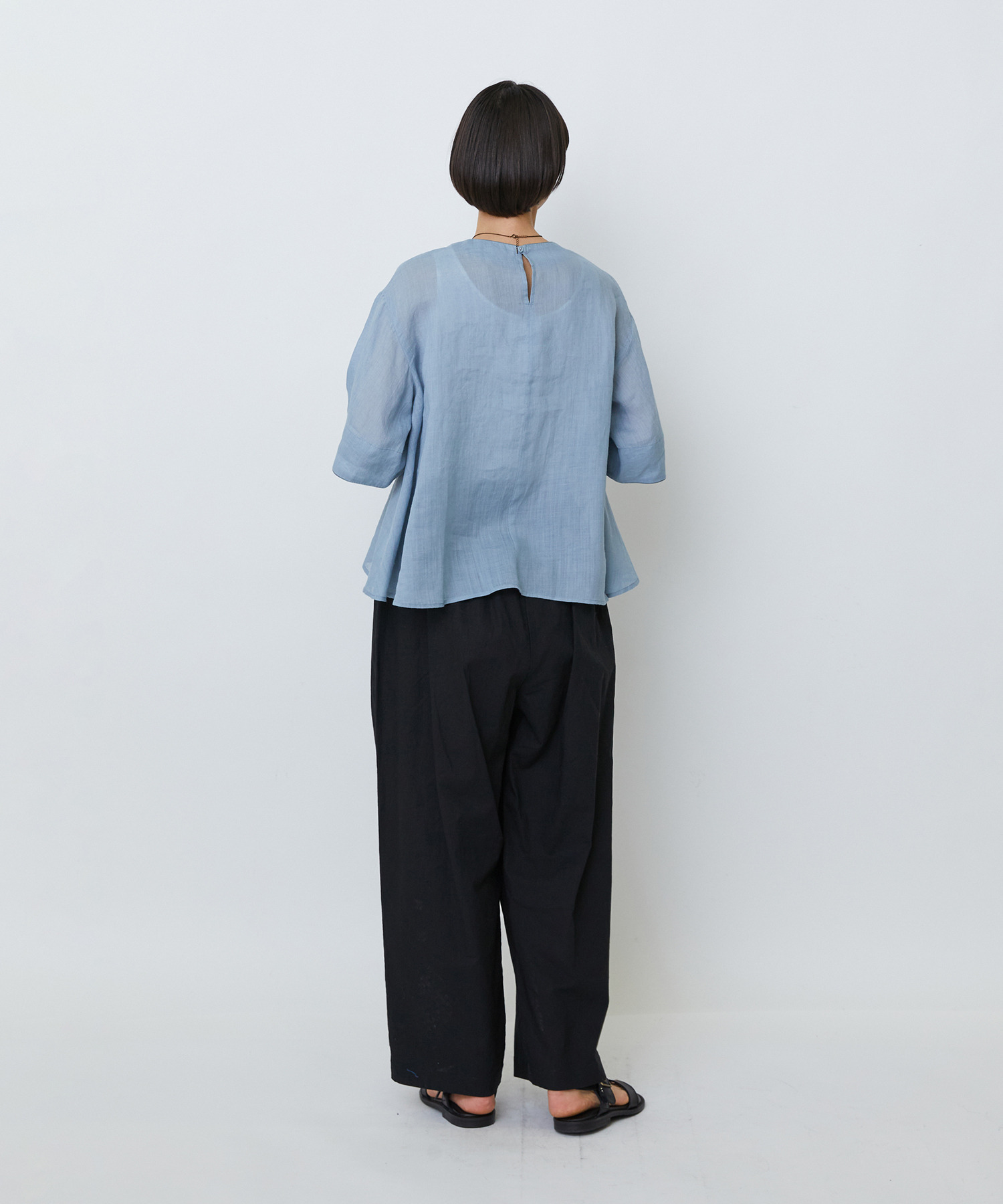 【LOISIR】ラミーフィッシュテールブラウス 詳細画像 ブラウン 9