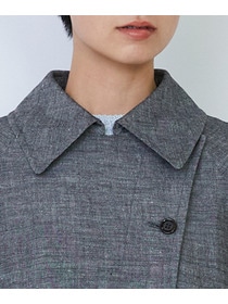 【LOISIR】バンブーリネンスプリングコート 詳細画像 グレー 8