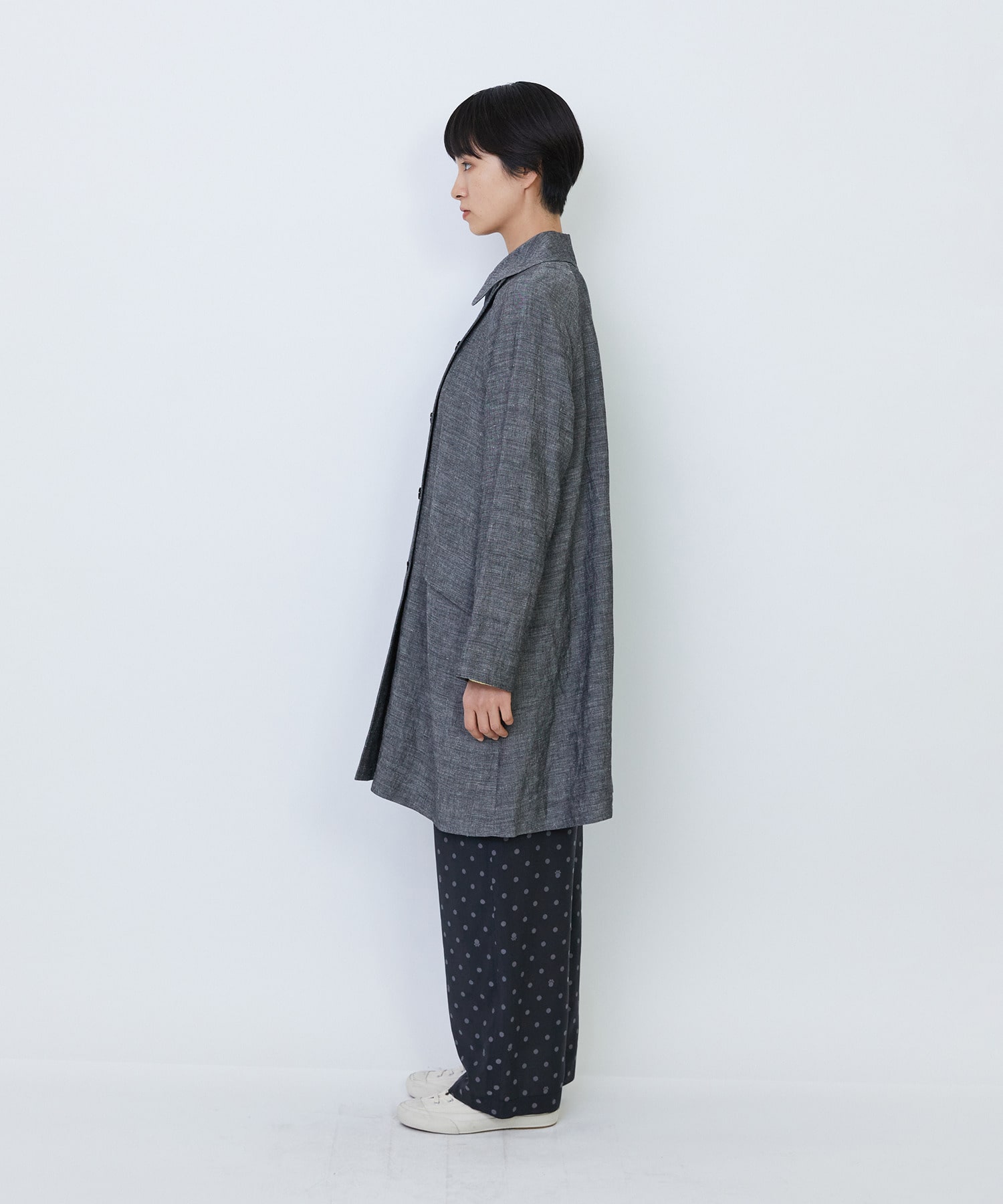 【LOISIR】バンブーリネンスプリングコート 詳細画像 グレー 6