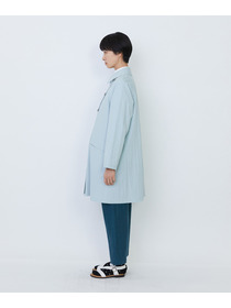 【LOISIR】コットンナイロンウェザーピーチスプリングコート 詳細画像 ライトブルー 12