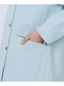 【LOISIR】コットンナイロンウェザーピーチスプリングコート 詳細画像 ライトブルー 17