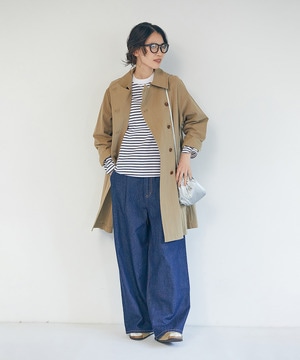 【LOISIR】コットンナイロンウェザーピーチスプリングコート 詳細画像 ベージュ 1