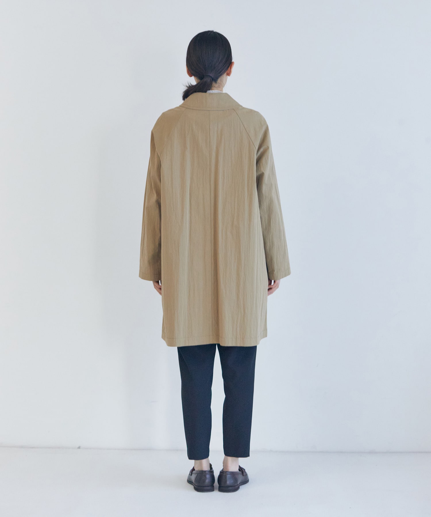 【LOISIR】コットンナイロンウェザーピーチスプリングコート 詳細画像 ライトブルー 10