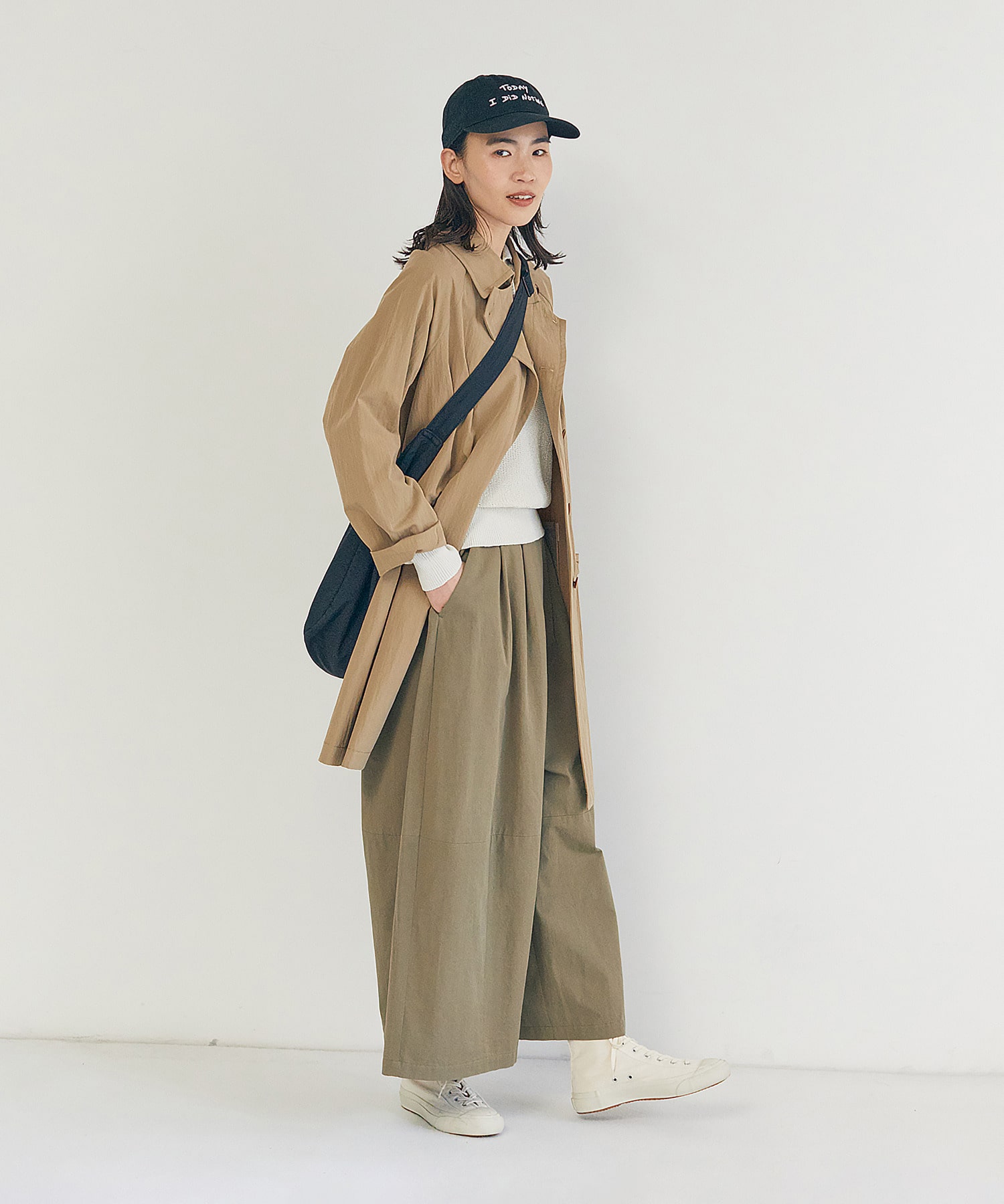 【LOISIR】コットンナイロンウェザーピーチスプリングコート 詳細画像 ライトブルー 3