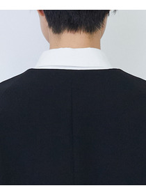 【LOISIR】エコダブルクロスノーカラージャケット 詳細画像 ブラック 10