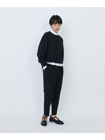 【LOISIR】エコダブルクロスノーカラージャケット 詳細画像 ブラック 3