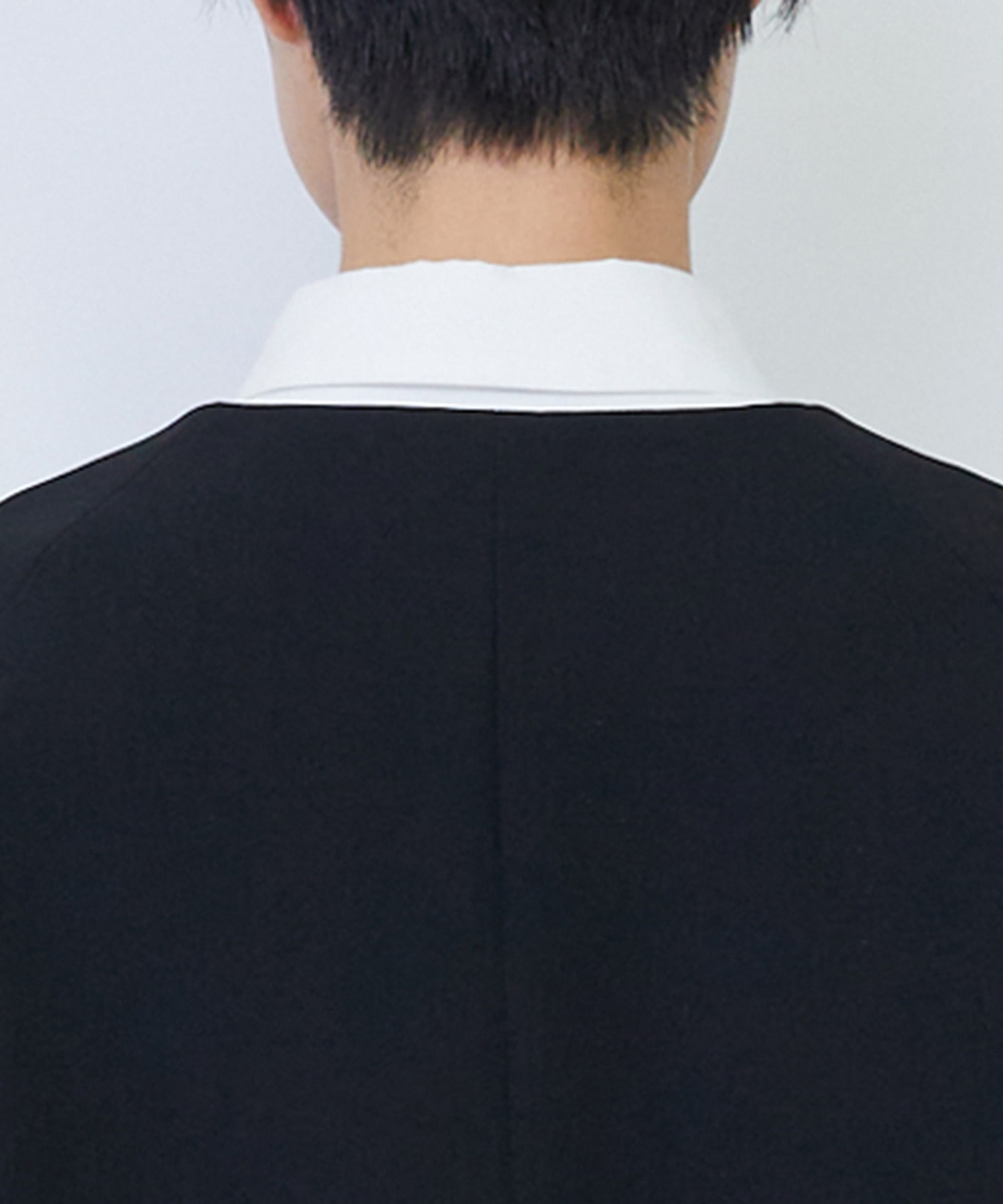 【LOISIR】エコダブルクロスノーカラージャケット 詳細画像 ブラック 10