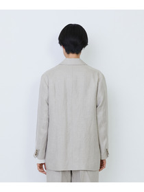 【LOISIR】【セットアップ対応】リネンツイルダブルブレストジャケット 詳細画像 ブラック 16