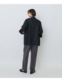 【LOISIR】【セットアップ対応】リネンツイルダブルブレストジャケット 詳細画像 ブラック 6