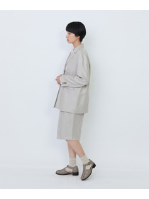 【LOISIR】【セットアップ対応】リネンツイルダブルブレストジャケット 詳細画像 ブラック 9