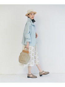 【LOISIR】コットンナイロンウェザーピーチブルゾン 詳細画像 ライトブルー 3