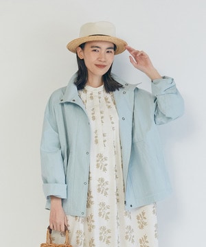 【LOISIR】コットンナイロンウェザーピーチブルゾン 詳細画像 ライトブルー 1