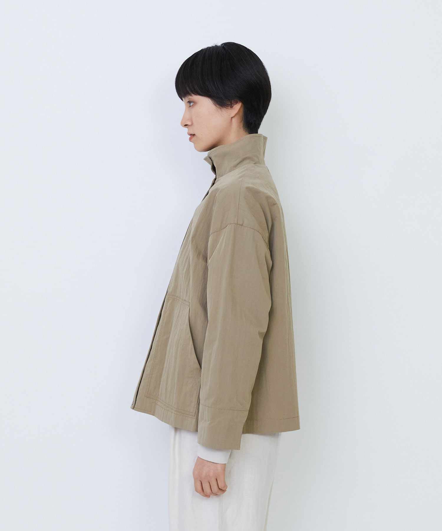 【LOISIR】コットンナイロンウェザーピーチブルゾン 詳細画像 ライトブルー 12