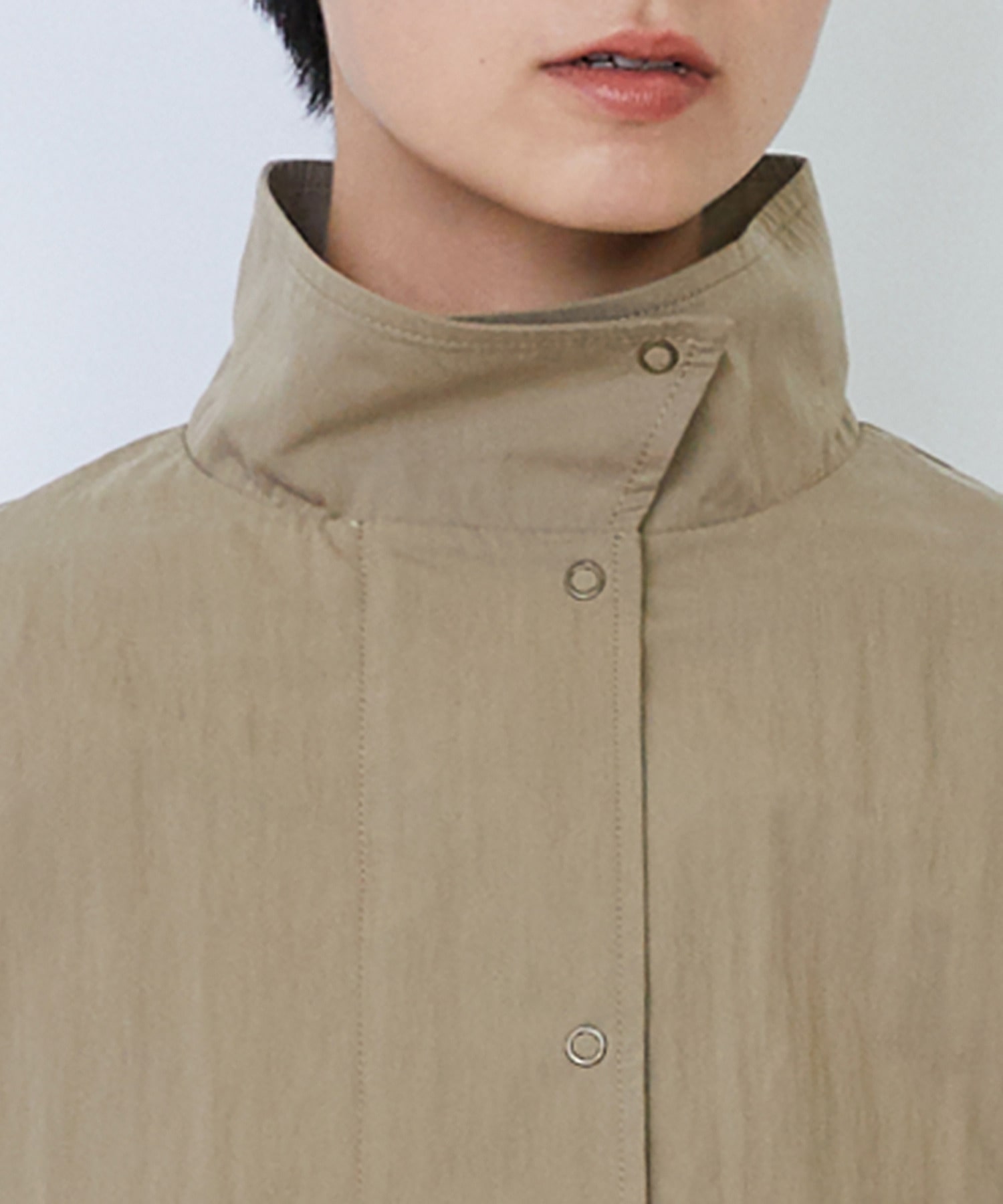 【LOISIR】コットンナイロンウェザーピーチブルゾン 詳細画像 ライトブルー 14