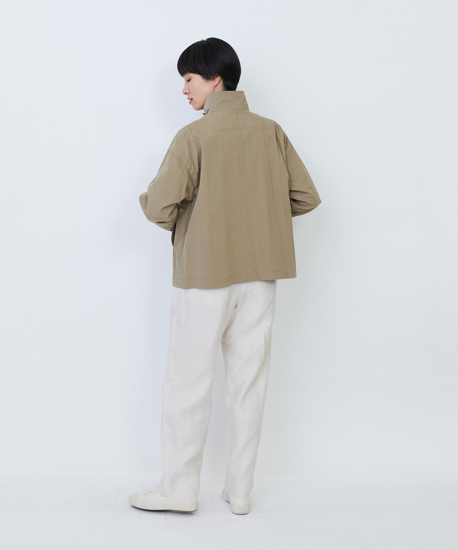 【LOISIR】コットンナイロンウェザーピーチブルゾン 詳細画像 ライトブルー 7