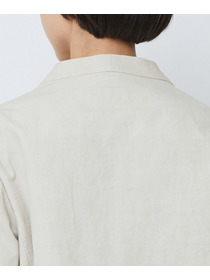 【LOISIR】グランジコットンポプリンノーカラージャケット 詳細画像 ブラウン 17