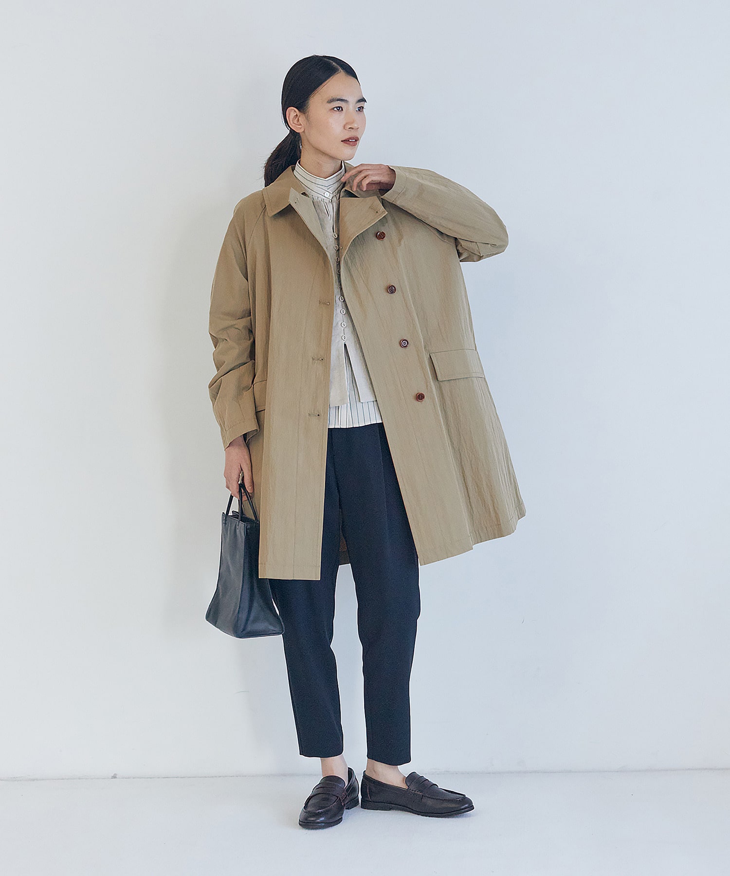 【LOISIR】エコダブルクロスジョッパーズパンツ 詳細画像 ブラック 1