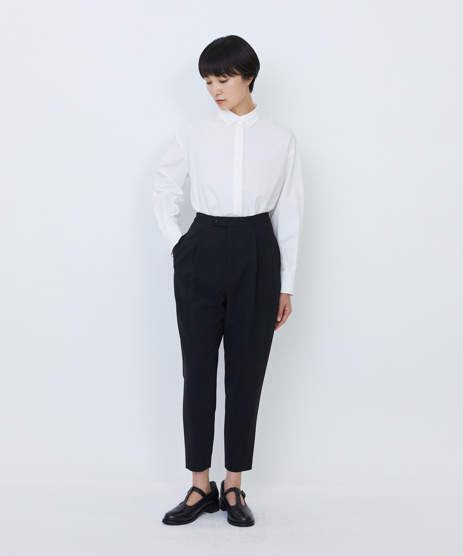 【LOISIR】エコダブルクロスジョッパーズパンツ 詳細画像 ブラック 4