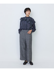 【LOISIR】【MTサイズ有り】バンブーリネンイージーパンツ 詳細画像 グレー 3