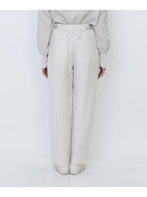 【LOISIR】リネンツイルアジャスター付きテーパードパンツ 詳細画像 グリーン 13