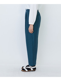 【LOISIR】リネンツイルアジャスター付きテーパードパンツ 詳細画像 グリーン 15