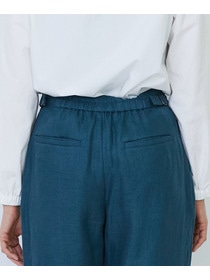 【LOISIR】リネンツイルアジャスター付きテーパードパンツ 詳細画像 グリーン 18