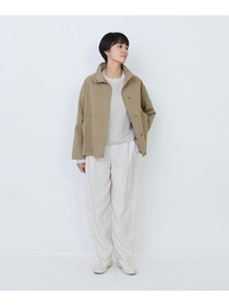 【LOISIR】リネンツイルアジャスター付きテーパードパンツ 詳細画像 グリーン 2