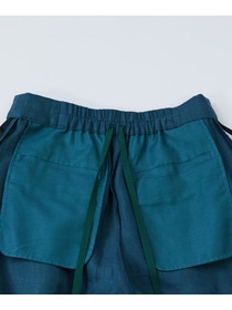 【LOISIR】リネンツイルアジャスター付きテーパードパンツ 詳細画像 グリーン 22