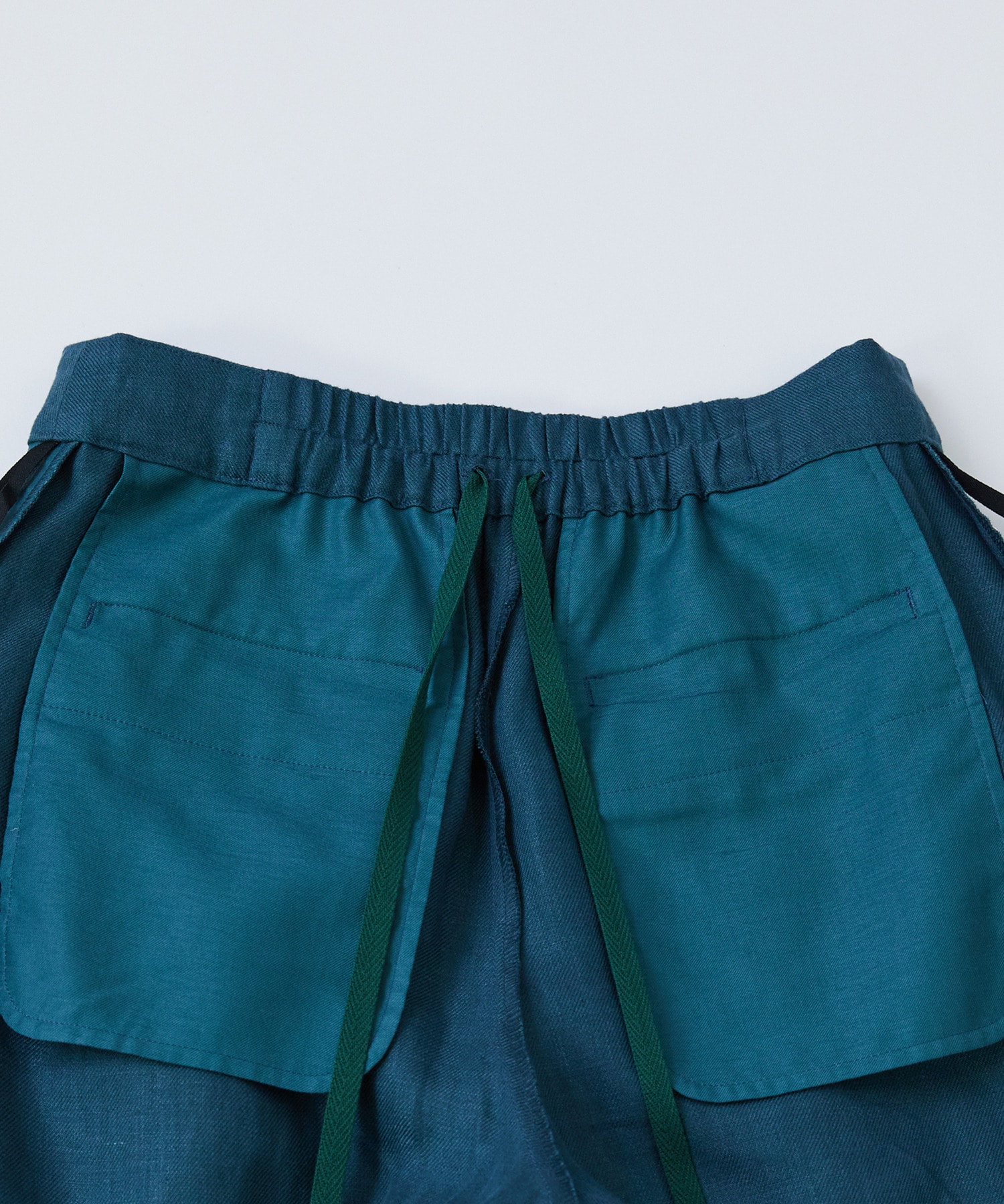 【LOISIR】リネンツイルアジャスター付きテーパードパンツ 詳細画像 グリーン 22