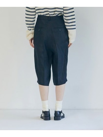 【LOISIR】【セットアップ対応】リネンツイルハーフパンツ 詳細画像 ブラック 12