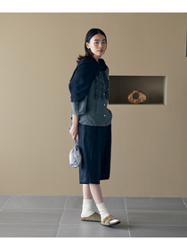 【LOISIR】【セットアップ対応】リネンツイルハーフパンツ 詳細画像 ブラック 2