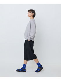 【LOISIR】【セットアップ対応】リネンツイルハーフパンツ 詳細画像 ブラック 4