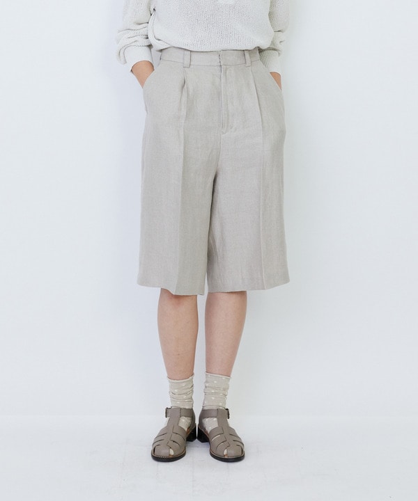 【セットアップ対応】リネンツイルハーフパンツ【セットアップ対応】リネンツイルハーフパンツ