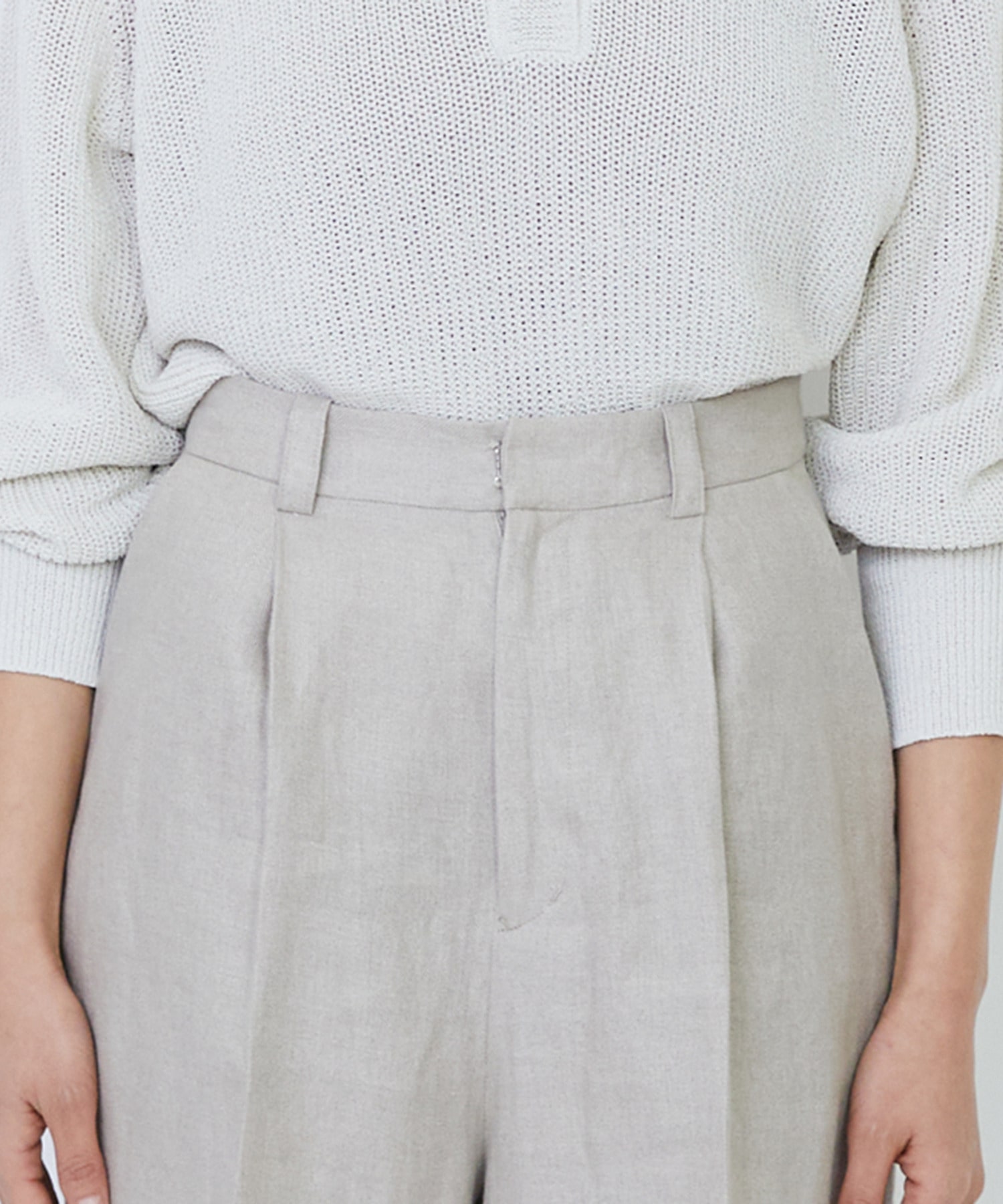 【LOISIR】【セットアップ対応】リネンツイルハーフパンツ 詳細画像 ブラック 16