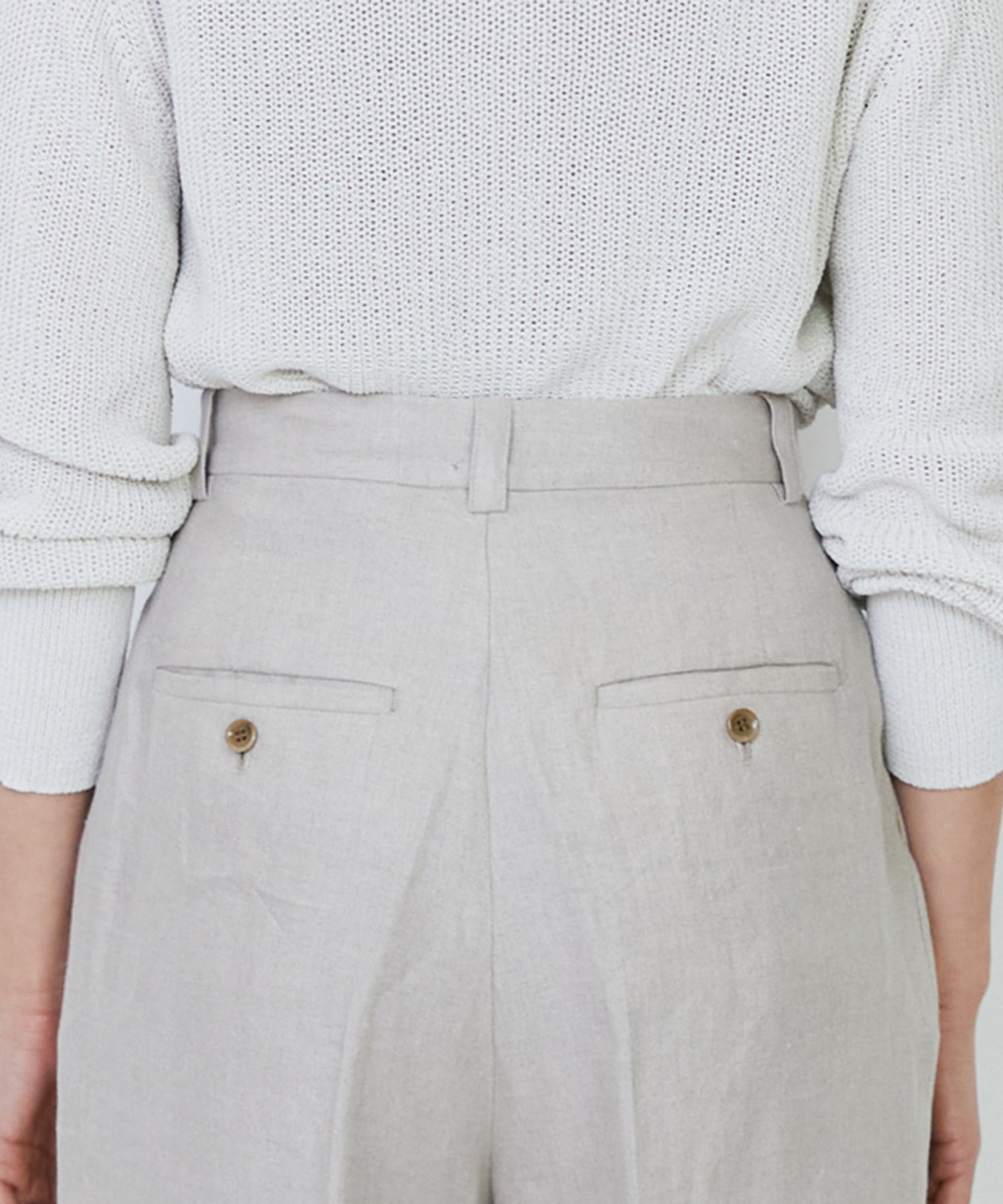 【LOISIR】【セットアップ対応】リネンツイルハーフパンツ 詳細画像 ブラック 17