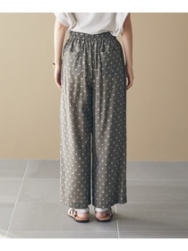 【LOISIR】オリジナル柄カットジャカードイージーパンツ 詳細画像 ブラック系その他 11