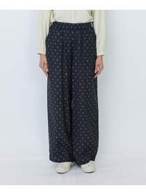 【LOISIR】オリジナル柄カットジャカードイージーパンツ 詳細画像 ブラック系その他 13