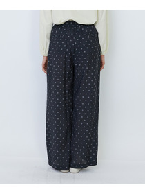 【LOISIR】オリジナル柄カットジャカードイージーパンツ 詳細画像 ブラック系その他 15