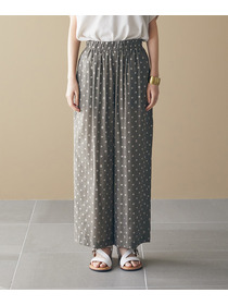 【LOISIR】オリジナル柄カットジャカードイージーパンツ 詳細画像 ブラック系その他 9