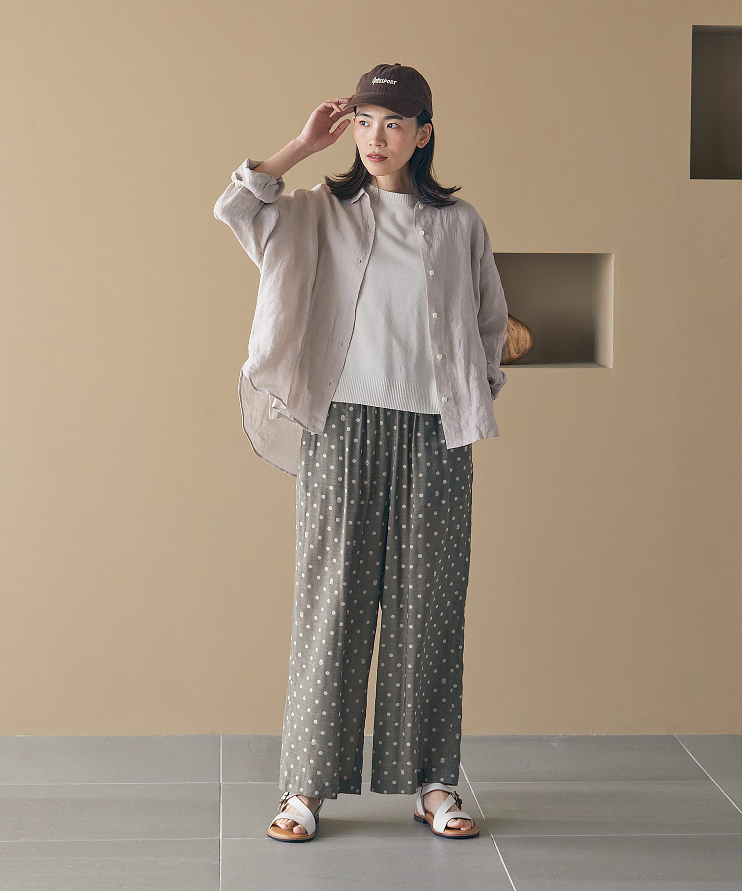 【LOISIR】オリジナル柄カットジャカードイージーパンツ 詳細画像 ブラック系その他 1