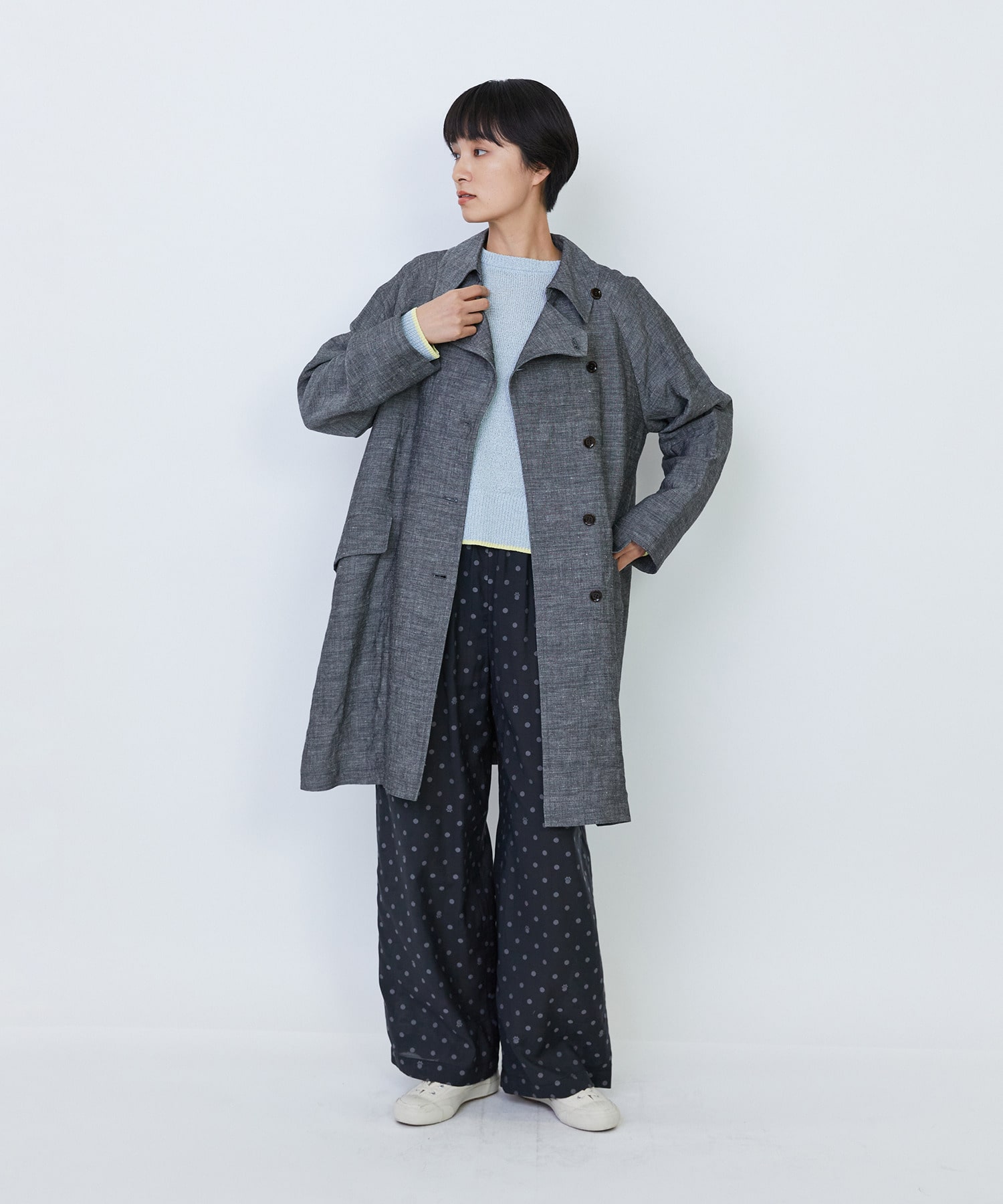 【LOISIR】オリジナル柄カットジャカードイージーパンツ 詳細画像 ブラック系その他 4