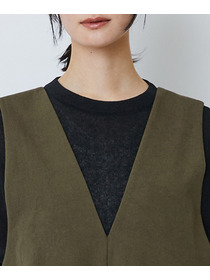 【LOISIR】【MTサイズ有り】グランジコットンポプリンオールインワン 詳細画像 ブラウン 15