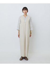 【LOISIR】【MTサイズ有り】グランジコットンポプリンオールインワン 詳細画像 ブラウン 9