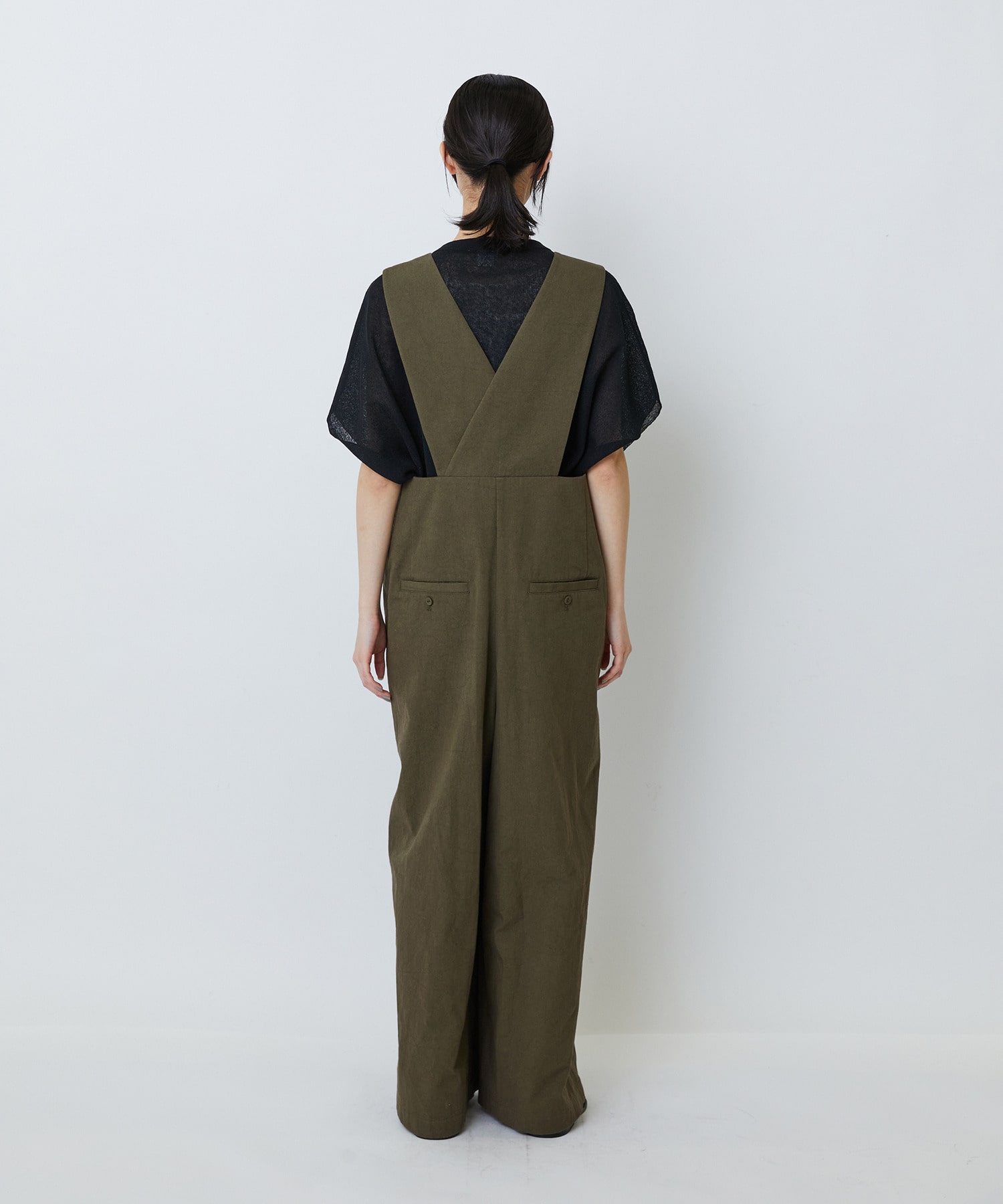 【LOISIR】【MTサイズ有り】グランジコットンポプリンオールインワン 詳細画像 ブラウン 14